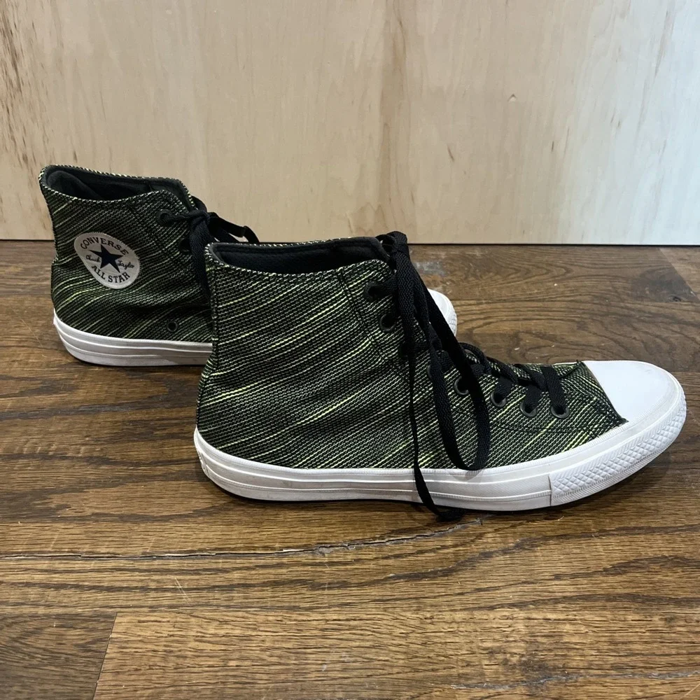 Converse Chuck Taylor II Shoes Mens 9.5, Womens 11.5 Green High Top Sneakers - Picture 3 of 8